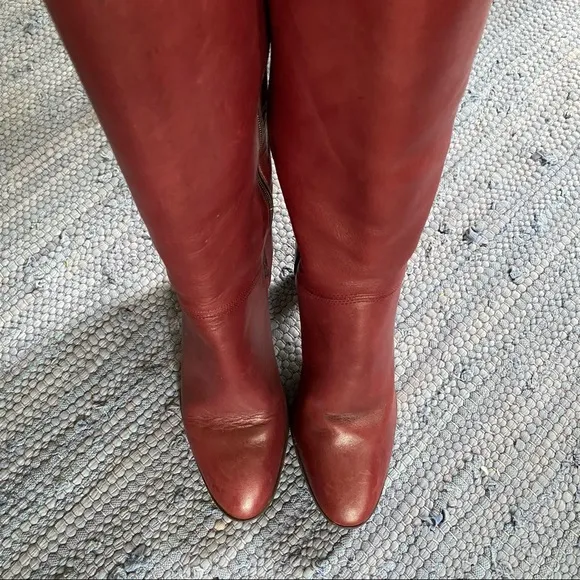 Vintage Etienne Aigner Burgundy Tall Boots Red