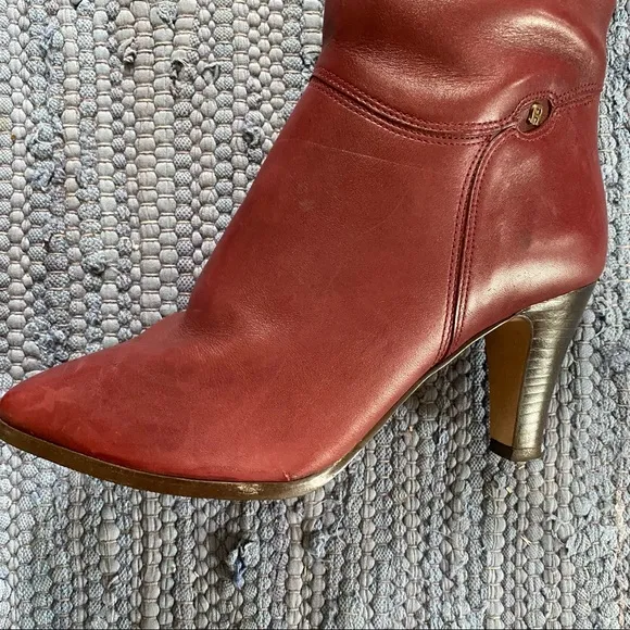 Vintage Etienne Aigner Burgundy Tall Boots Red