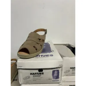Vintage Hartjes Women's Stone Calf-Leather Adjustable Sling-back Sandals 82032‎