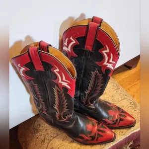 Vintage Leather Cowboy Boots!