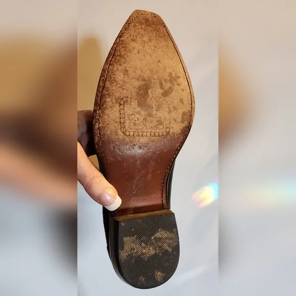 Vintage Leather Cowboy Boots!