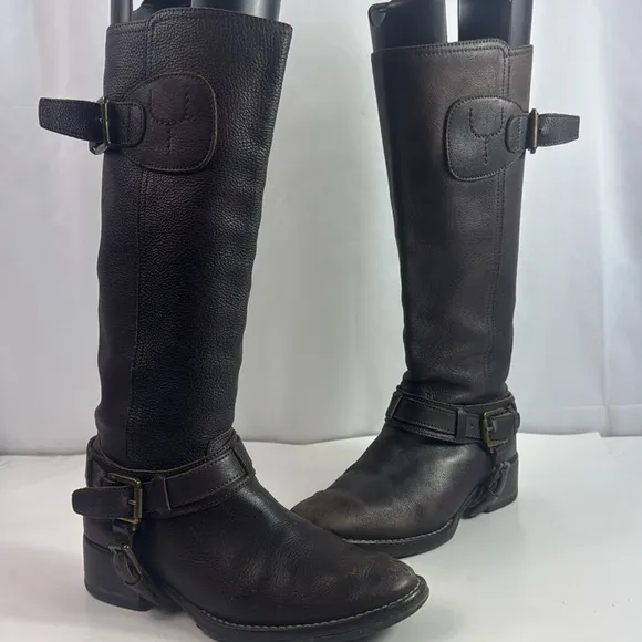 Vintage Leather Riding Tall Women's Boots