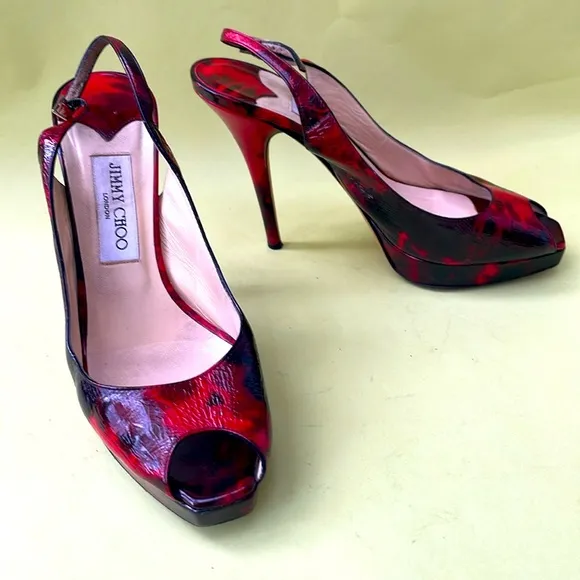 Vintage red/black Jimmy Choo heels