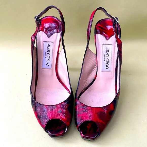 Vintage red/black Jimmy Choo heels