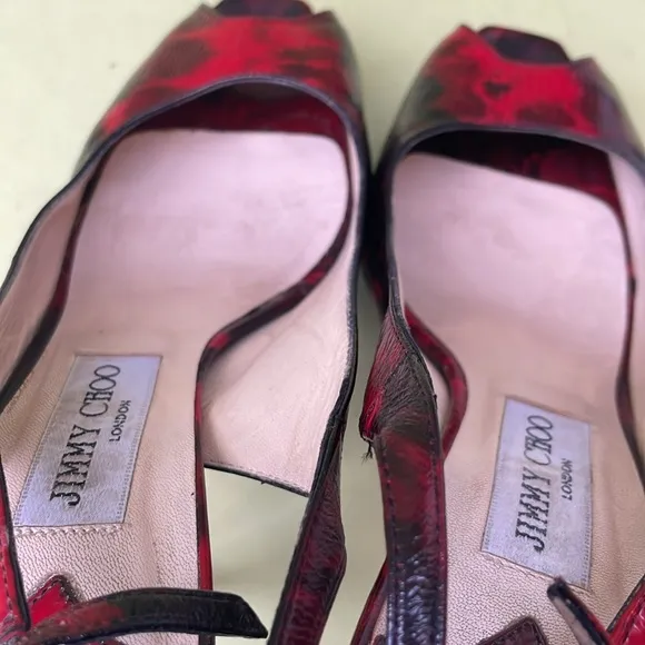 Vintage red/black Jimmy Choo heels
