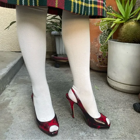 Vintage red/black Jimmy Choo heels