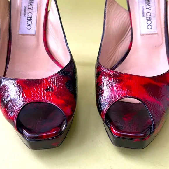 Vintage red/black Jimmy Choo heels