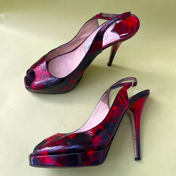 Vintage red/black Jimmy Choo heels