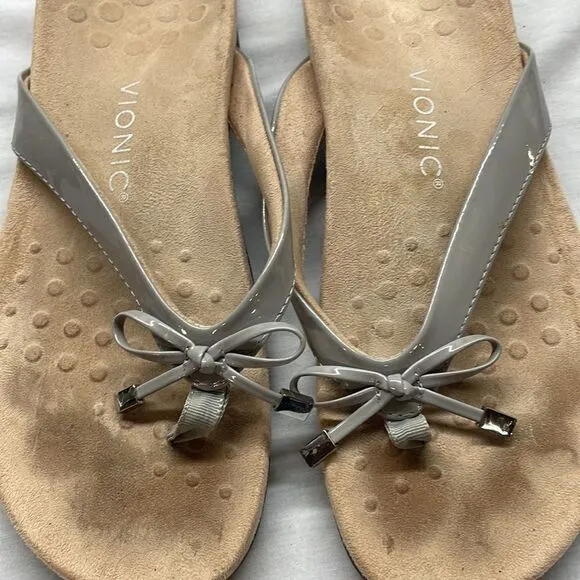 Vionic Bella Toe Thongs Sandals Flip Flops Size 9