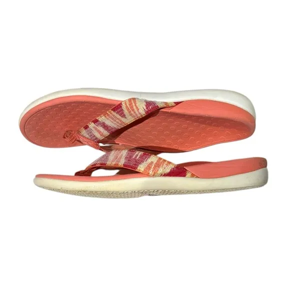 Vionic Orthaheel Tide Sequin MultiColor Flip Flops Thongs Sandals Size US 8
