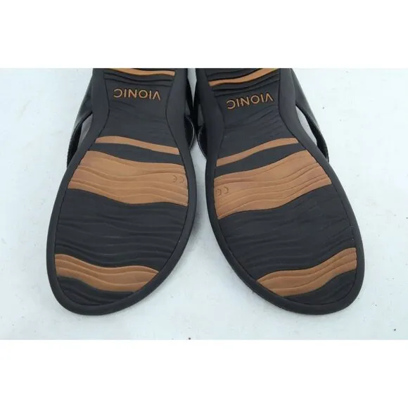 Vionic Rest Bella Black Thong Sandals Womens Sz 10 W WIDE  Flip Flops Shoes