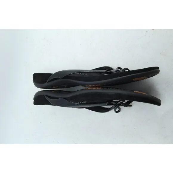 Vionic Rest Bella Black Thong Sandals Womens Sz 10 W WIDE  Flip Flops Shoes