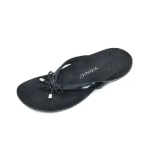 Vionic Rest Bella Black Thong Sandals Womens Sz 10 W WIDE  Flip Flops Shoes