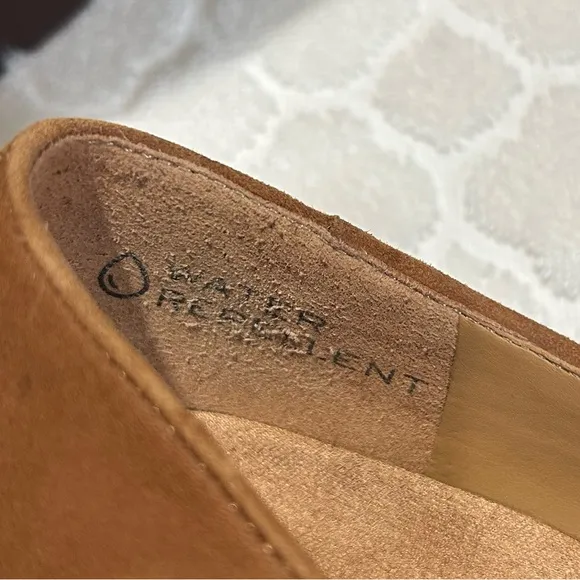 Vionic Willa Wedge Loafer Women’s Size 10. Toffee. Water Repellant Suede Upper