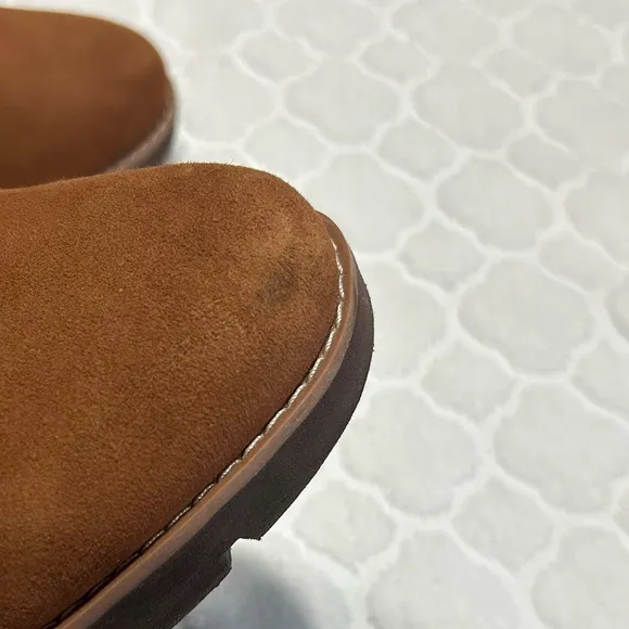Vionic Willa Wedge Loafer Women’s Size 10. Toffee. Water Repellant Suede Upper
