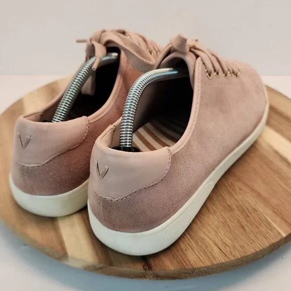 Vionic Womens Sunny Brinley Water-Resistant Suede Sneakers size 11 Pink/Rose