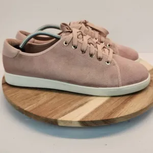Vionic Womens Sunny Brinley Water-Resistant Suede Sneakers size 11 Pink/Rose