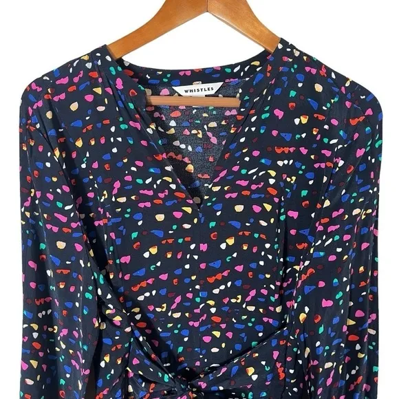 WHISTLES Multicolor Pearl Fiesta Print Dress