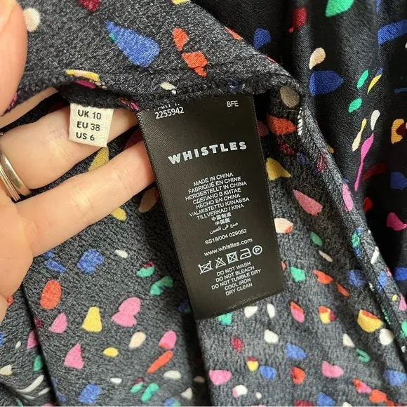 WHISTLES Multicolor Pearl Fiesta Print Dress