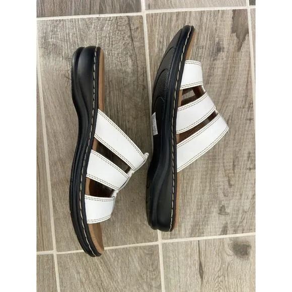 White Clark’s Strappy Sandals Ultimate Comfort Adjustable Leisa Spring New In Bx
