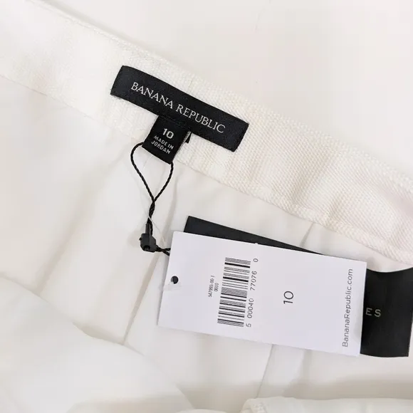 White Cream Banana Republic Mini Skirt NWT 10