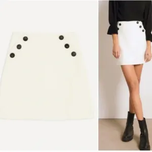 White Cream Banana Republic Mini Skirt NWT 10