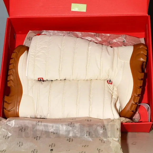White . Hunter Tall boots