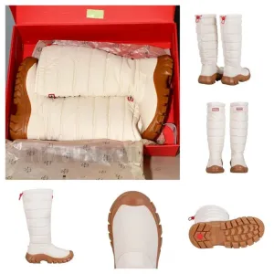 White . Hunter Tall boots