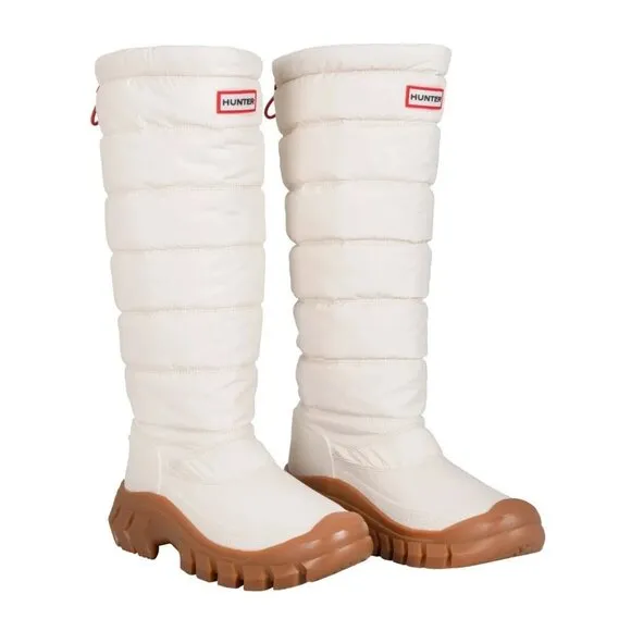 White . Hunter Tall boots