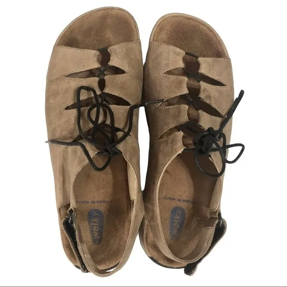 Wolky Kite Beach Cartago Tan Leather Sandals size 39 EU 8-8.5 US