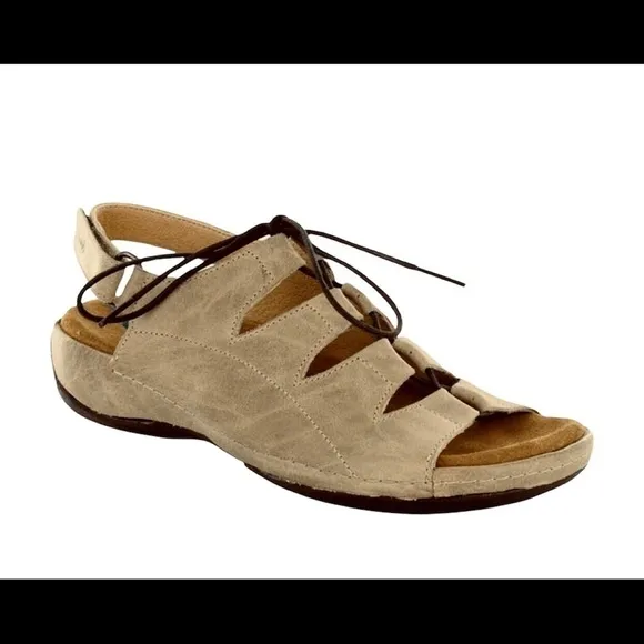 Wolky Kite Beach Cartago Tan Leather Sandals size 39 EU 8-8.5 US