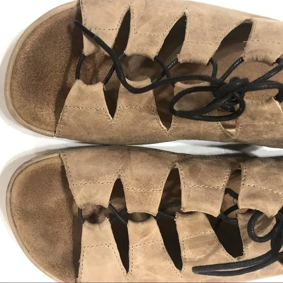 Wolky Kite Beach Cartago Tan Leather Sandals size 39 EU 8-8.5 US