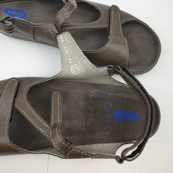 Wolky Leif slingback Sandals comfort  adjustable lightweight walking EU42
