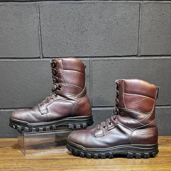 Wolverine 08244 Tall Brown Leather Logging Hunting Boots Men’s 9.5 USA