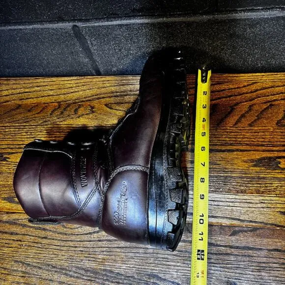 Wolverine 08244 Tall Brown Leather Logging Hunting Boots Men’s 9.5 USA