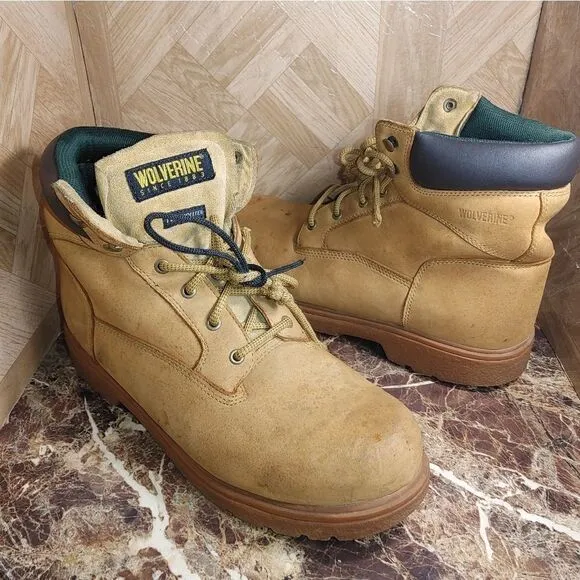 Wolverine men's thermolite oil resistant water proof boots brown size 13m
