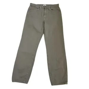 Women’s 28 Sunday Best Aritzia Khaki Straight Leg Pants 100% Cotton Olive