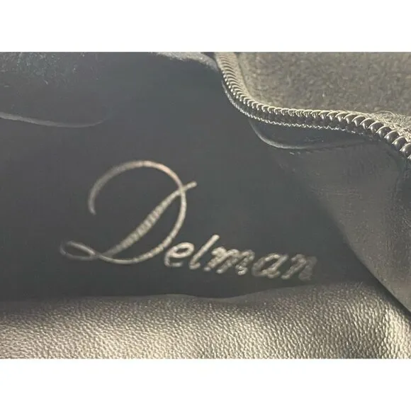 Womens DELMAN Black Suede Over the Knee Designer Boots Size 8 $598 Lace Up