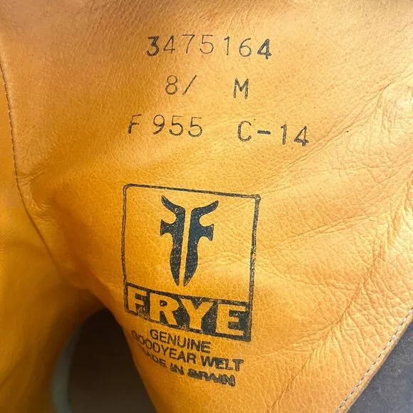 Women's Frye Brown Leather Abigail Zip Short Boots US Size‎ 8 M 8M 3475164