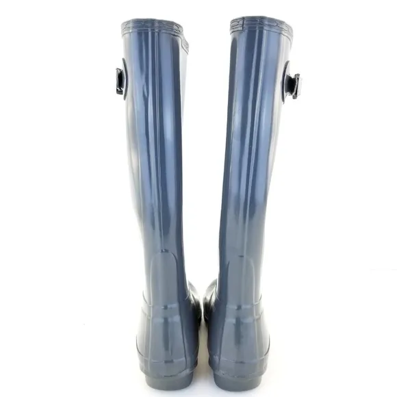 Women's HUNTER Boots Original Gloss Tall Gray W236