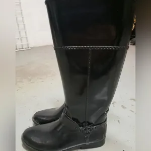Women's Michael Kors Tall Black Rain Boots Size 9 Worn Once.  Very Nice