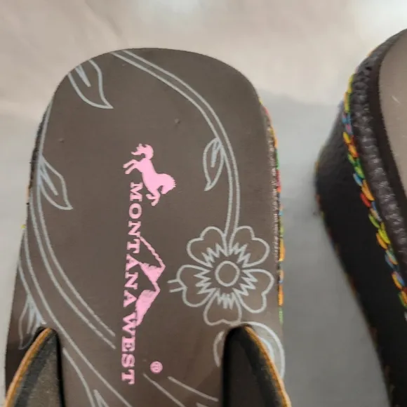 Women's Montana West Brown Platform Flip Flops Sandals Size 11