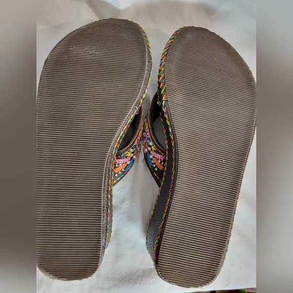 Women's Montana West Brown Platform Flip Flops Sandals Size 11
