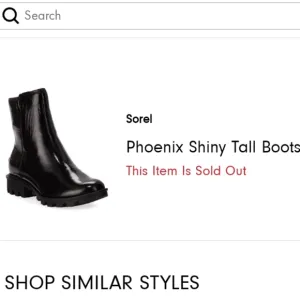 Women's Sorel Black Phoenix Shiny Tall Boot Size 8.5