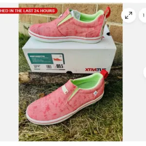 XTRATUF Sharkbyte Eco Deck Pink Coral Shoes XSWR-400 Women's Size 9.5