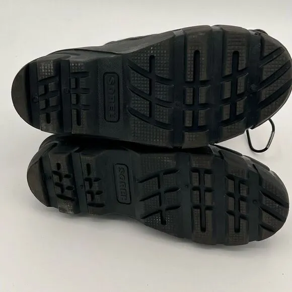 Youth Sorel Flurry Snow Winter Boot Sz US  5 EUR 37 BLACK RED $70 MSRP
