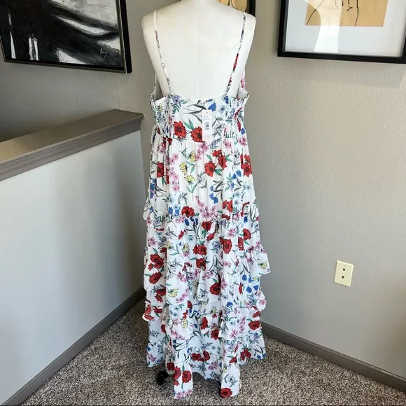 YUMI KIM ivory St. Martin floral tiered ruffle chiffon maxi