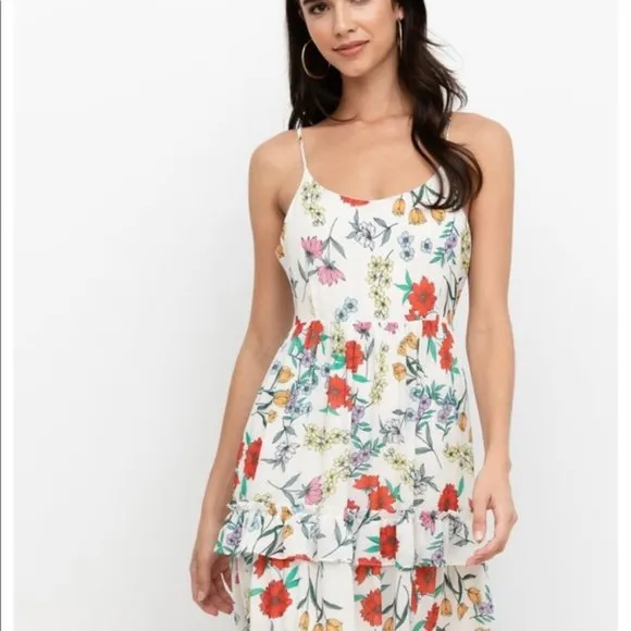 YUMI KIM ivory St. Martin floral tiered ruffle chiffon maxi