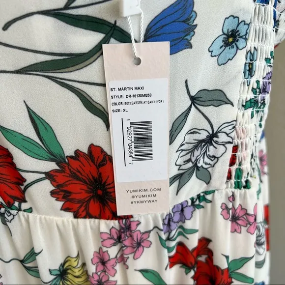 YUMI KIM ivory St. Martin floral tiered ruffle chiffon maxi
