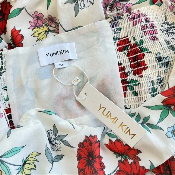 YUMI KIM ivory St. Martin floral tiered ruffle chiffon maxi